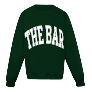 NWT - The Bar Varsity Sweatshirt - Hunter Green (L)